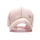 Diamond-Embedded Tweed Baseball Cap 9