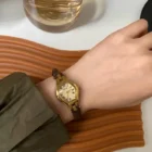 Roman Numerals 22mm Brown Leather Watch 4