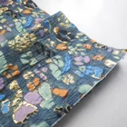 Wide Jacquard Fabric Irregular Blue Oil Painting Formal Scarf 5