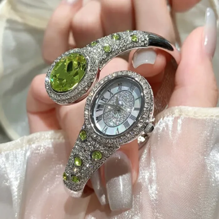 Crystal Waterproof Snake Shape Wrist Watch 6