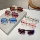 Rimless Diamond Butterfly Sunglasses 6