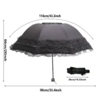 Lace Folding Umbrella Fashion UV Protection Parasol Princess Rain Umbrella Ultra Light Sun Umbrella Women 4