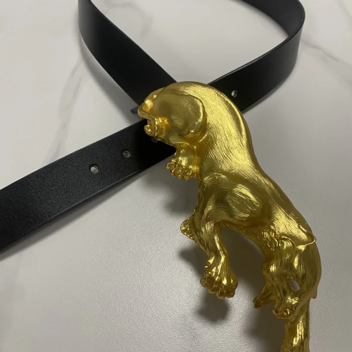 Gold Leopard Waistband Wide Belt 4
