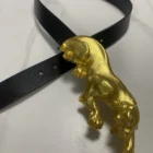 Gold Leopard Waistband Wide Belt 4