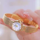 Golden Quartz Small String Wristwatch 2