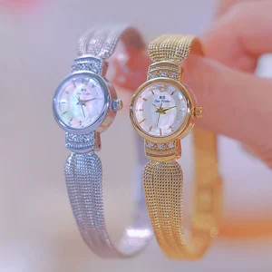 Golden Quartz Small String Wristwatch