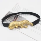 Gold Leopard Waistband Wide Belt – elastic belt 7