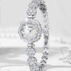 Elegant Petal Shape Quartz Wristwatch
