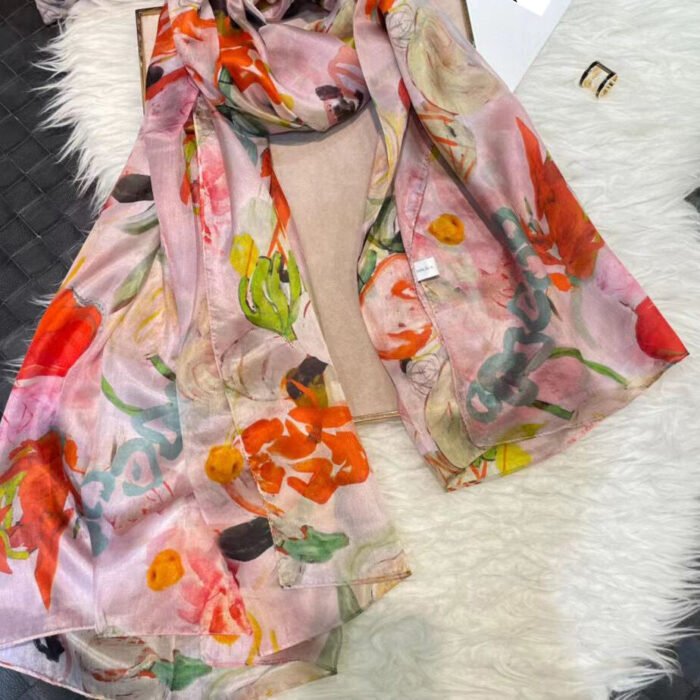 Summer Printed Silk Scarves 20