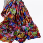 Summer Printed Silk Scarves – red green blue 24
