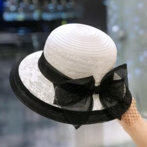 Lace Net Sun Beach Hepburn Hat
