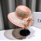 Lace Net Hepburn Hat – pink 3