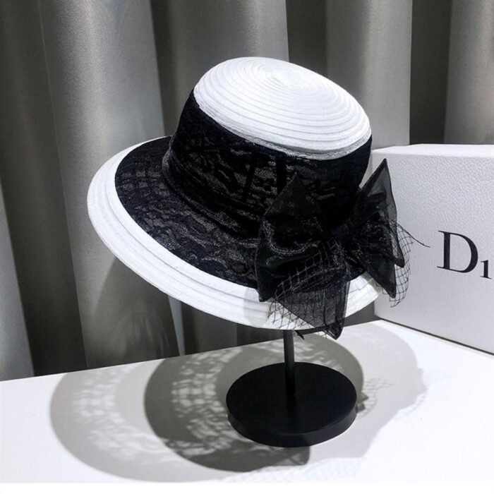 Lace Net Hepburn Hat – black 8