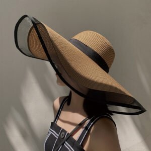 Large Mesh Patchwork Beach Sun Hat
