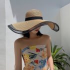 Large Mesh Patchwork Beach Sun Hat 4