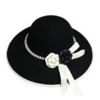 Black Pearl Flower Foldable Hat – style-1 6