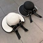 Wide Brim Beach Sun Knit Bow Hat 3