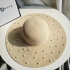 Pearl Wide Straw Hat – Beige 3