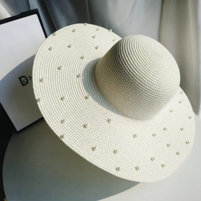 Pearl Wide Straw Hat 4