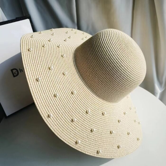 Pearl Wide Straw Hat 6