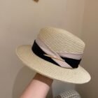White Straw Flat Top Hat – 2 8