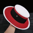 White Straw Flat Top Hat – 11 14