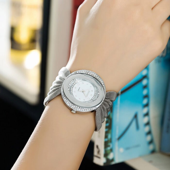 Gold Bracelet Watch – Silver 6
