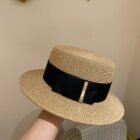 White Straw Flat Top Hat – 10 21
