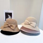 Linen Material Bow Decoration Bucket Hat 6