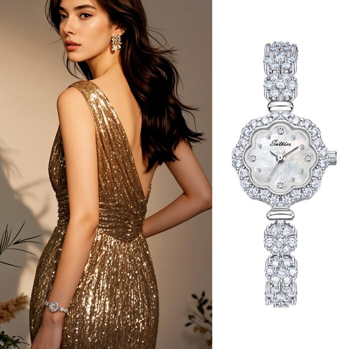Elegant Petal Shape Quartz Wristwatch 3