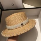 bow ribbon flat top large brim straw hat – 4 13
