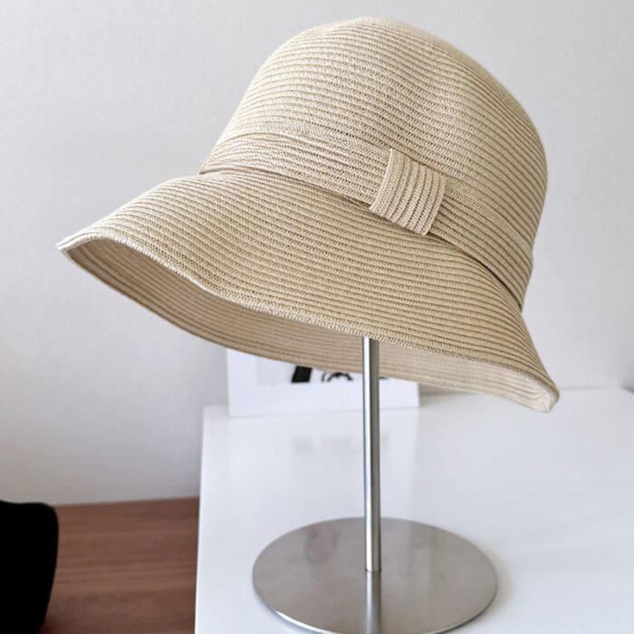 Straw Belt Hat – Creamy-white 5