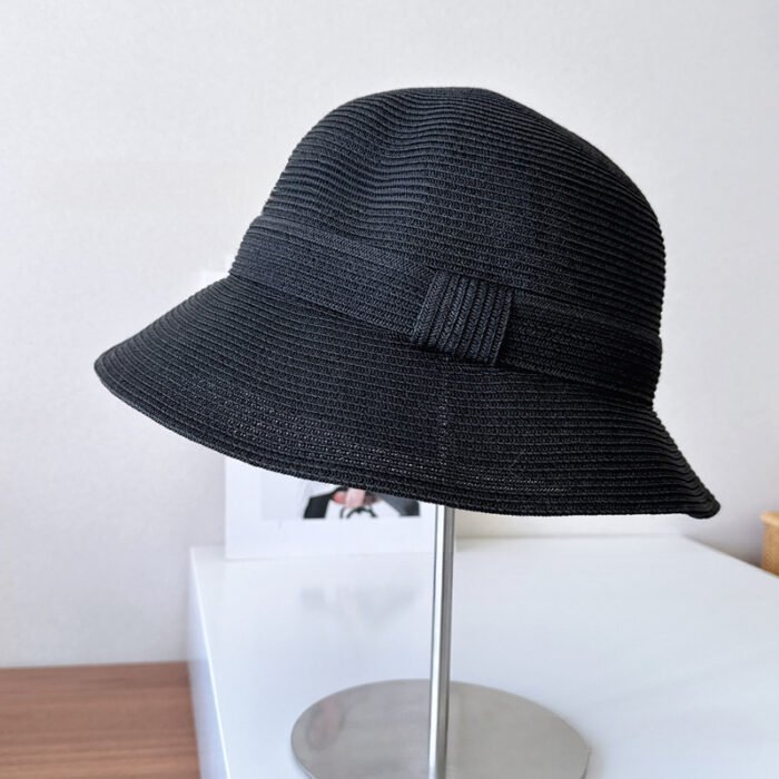 Straw Belt Hat – Black 6
