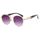 Round Side Gold Metal Sunglasses – gold gradient purple 13