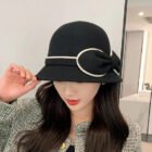 Small Felt Bow Strap Hat 2