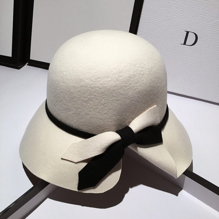 Bowtie Woll Top Hat – white 7