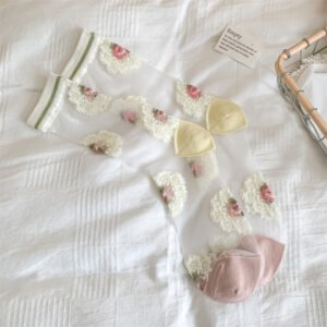 Thin Sweet Lace Flower Transparent Socks