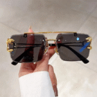 Gold Animal Rimless SunGlasses – Black 7