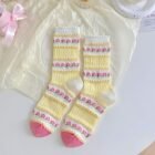 Women Socks Female Japanese Sweet Kawaii Cute Girl Stockings Ruffles Lolita Mesh Breathable Female Thin Middle Tube Socks Summer – B 2