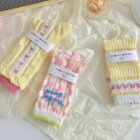 Women Socks Female Japanese Sweet Kawaii Cute Girl Stockings Ruffles Lolita Mesh Breathable Female Thin Middle Tube Socks Summer 3