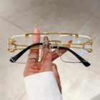 Gold Animal Rimless SunGlasses – Clear 9