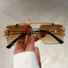 Gold Animal Rimless SunGlasses – Tea 10