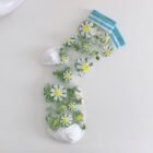Summer Socks For Women Girls Floral Cool Socks Transparent Silk Like Crystal Casual Sock Floral Girls Elastic Short Female Meias – 4 2