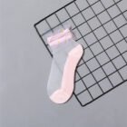 Summer Socks For Women Girls Floral Cool Socks Transparent Silk Like Crystal Casual Sock Floral Girls Elastic Short Female Meias – 6 3
