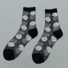 Summer Socks For Women Girls Floral Cool Socks Transparent Silk Like Crystal Casual Sock Floral Girls Elastic Short Female Meias – 11 19