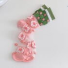 Summer Socks For Women Girls Floral Cool Socks Transparent Silk Like Crystal Casual Sock Floral Girls Elastic Short Female Meias 25