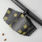 Windproof Double Layer Resistant Umbrella Fully Automatic Rain Men Women Luxury Business Male Large Umbrellas Parasol – Clover Black 10