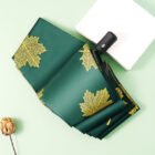 Windproof Double Layer Resistant Umbrella Fully Automatic Rain Men Women Luxury Business Male Large Umbrellas Parasol – Wutong Dark Green 14