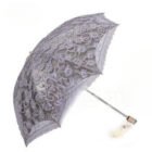 Umbrella Creative Umbrella H3206 Double Fold Sunshade Umbrella Lace Black Glue UV Resistant Sun Umbrella Double Fold Umbrella – grey 3
