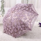 Umbrella Creative Umbrella H3206 Double Fold Sunshade Umbrella Lace Black Glue UV Resistant Sun Umbrella Double Fold Umbrella – purple 8